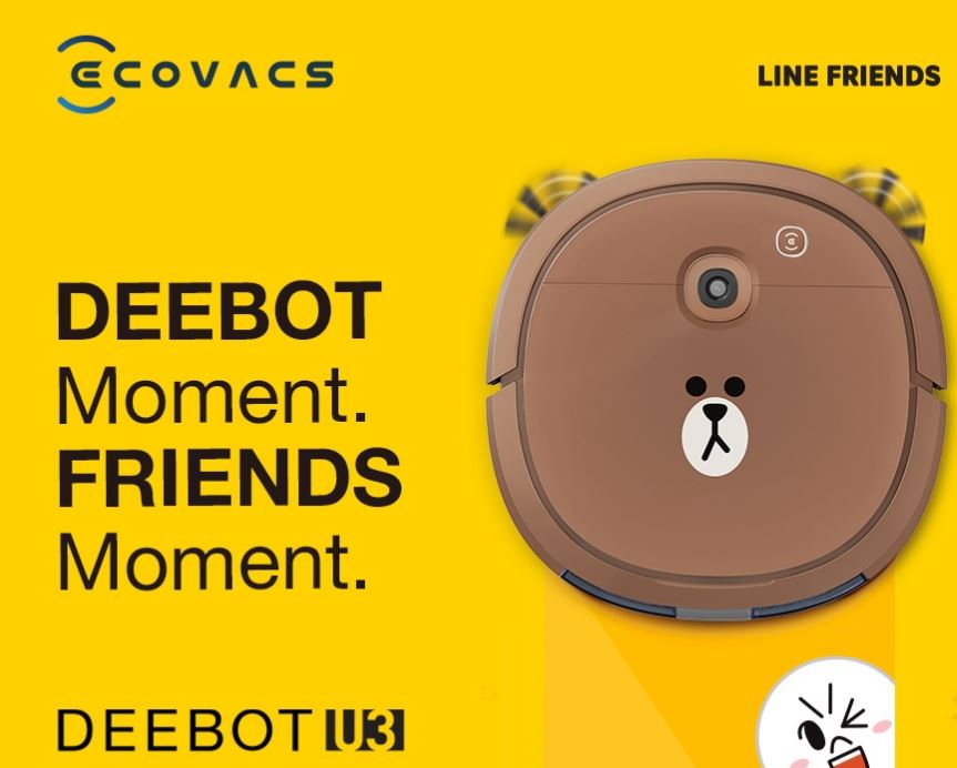 LINE FRIEND collaborate with Evovacs to sell a Brown Edition Robot